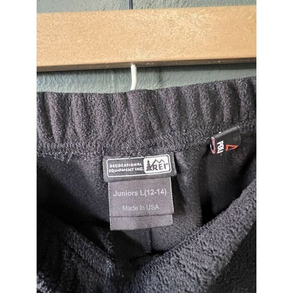 REI Youth Kids Black Fleece Pull On Sweatpants Size Large 12-14 - Picture 3 of 3
